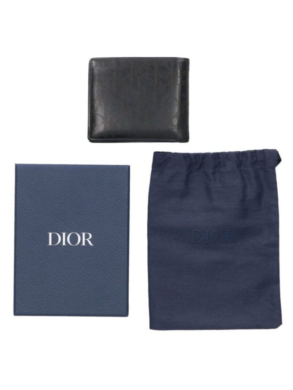Dior Perforated Oblique Bifold Leather Wallet - Picture 2 of 3
